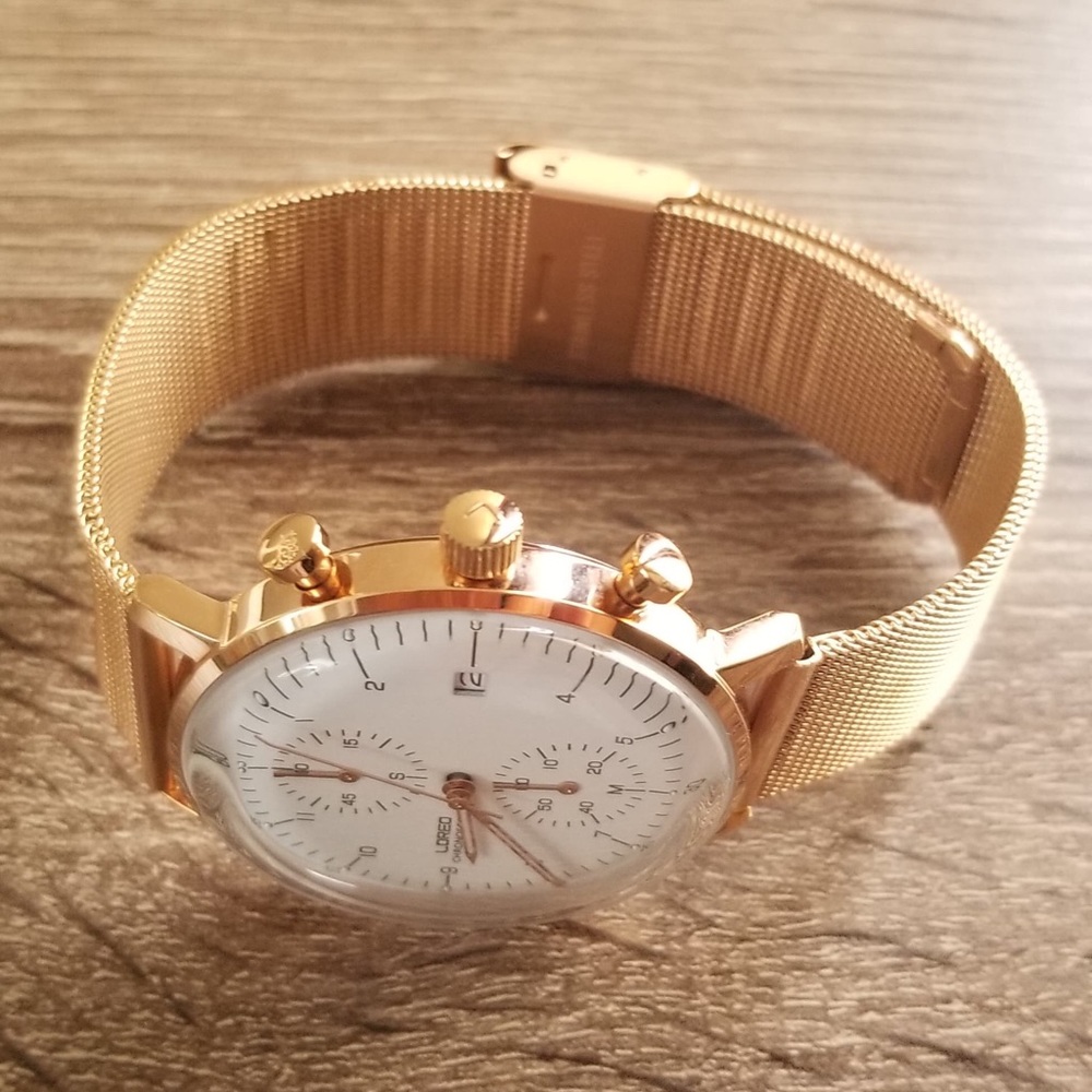Loreo rose gold watch